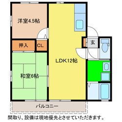 レトア三軒屋の物件間取画像